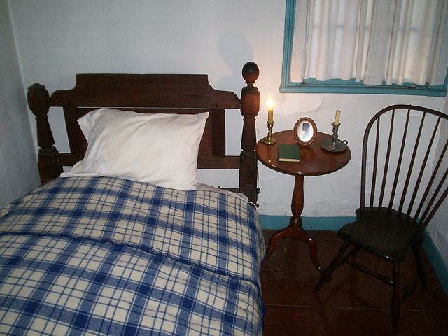 Alleged bedroom of Virginia Clemm Poe at the Poe Cottage