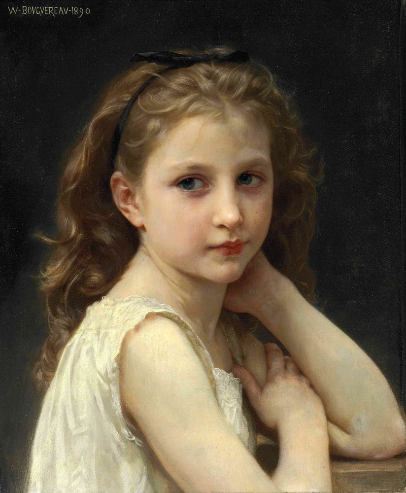 William-Adolphe Bouguereau - Tête de fillette