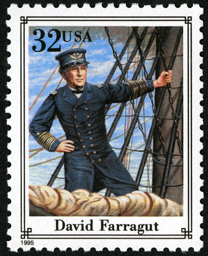 Timbre commémorant David Farragut