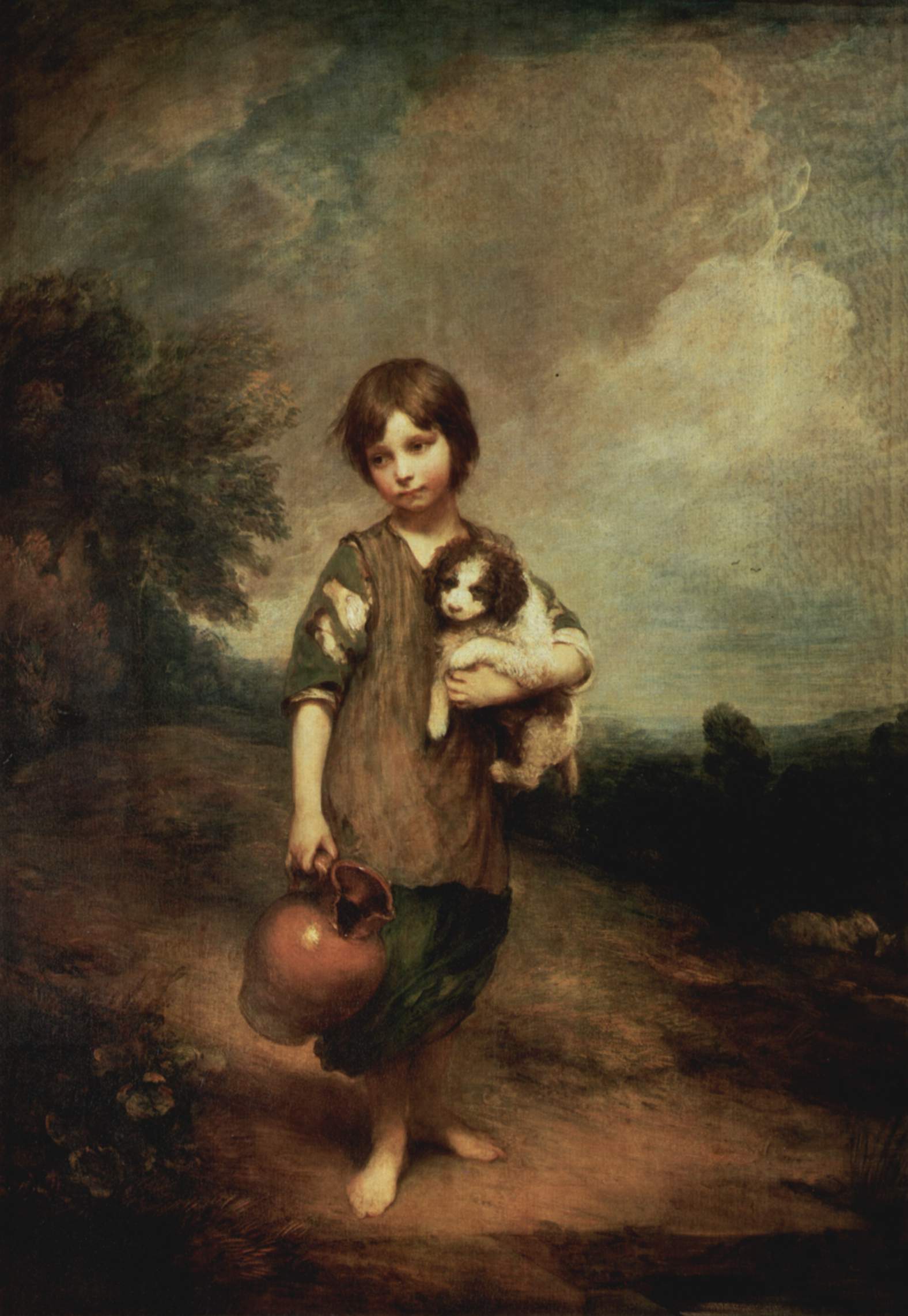 Thomas Gainsborough - A peasant girl with dog and jug