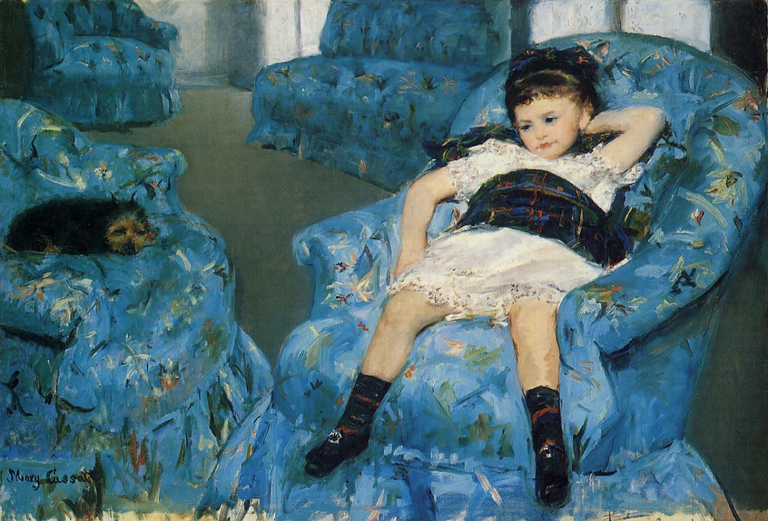 Mary Cassatt - Little Girl in a Blue Armchair